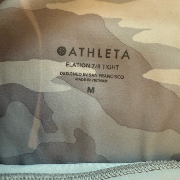 Athleta Camo Elation 7/8 Tights Leggings Women’s Medium NWOT - Picture 4 of 6